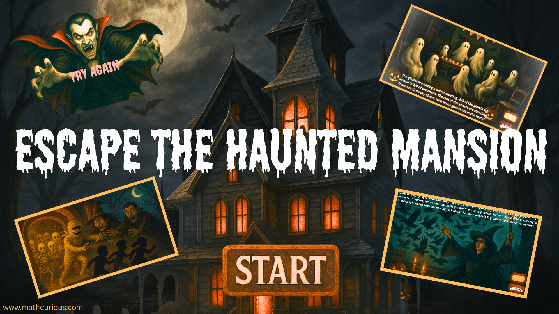 Halloween Algebra Escape Adventure