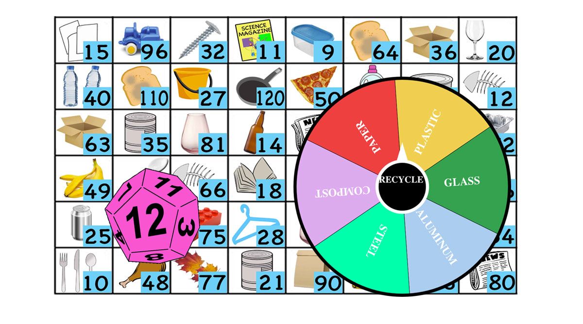 Earth Day Math Games-Recycle Spin