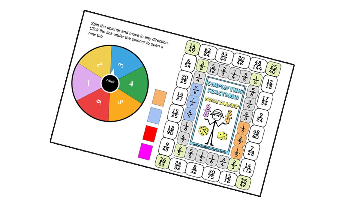 Simplifying Fractions – Equivalent Fractions Game