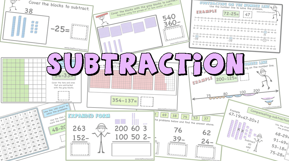 Subtracting 2 and 3-digit numbers