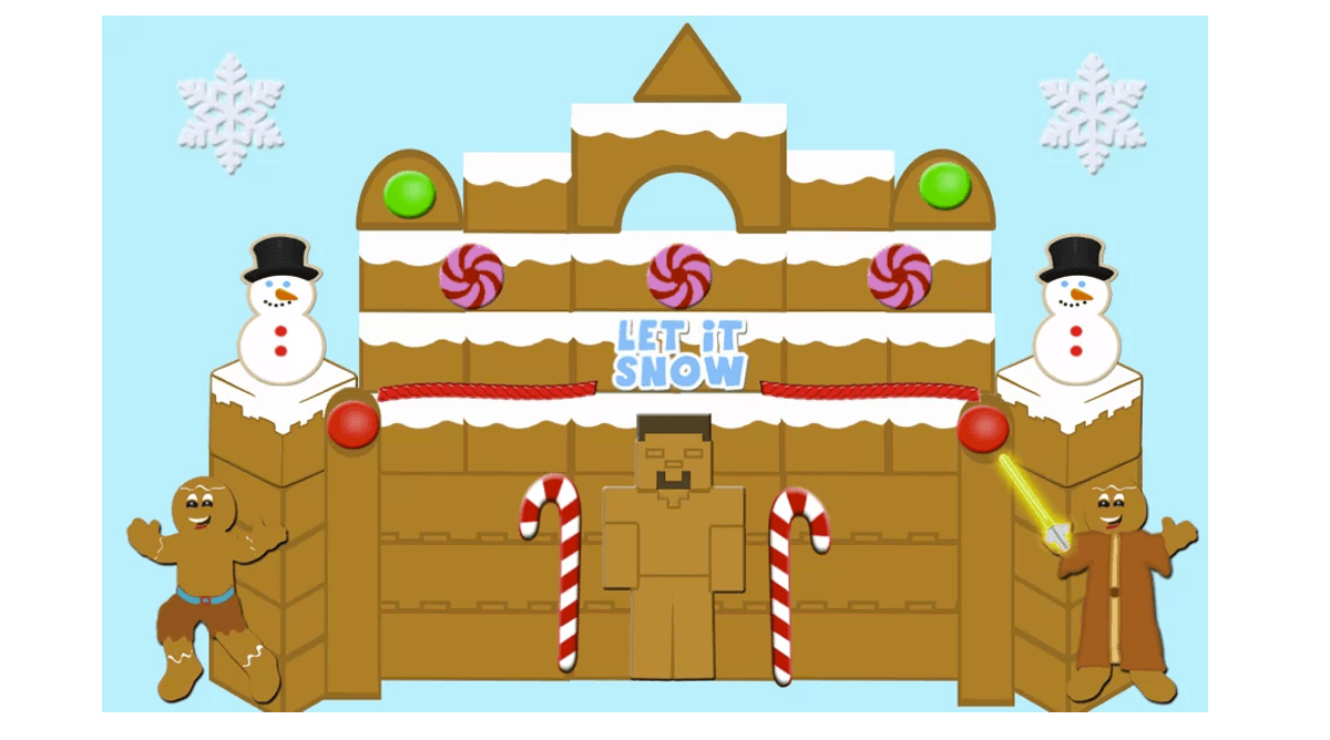 Build a Virtual Gingerbread House, train,tree,…