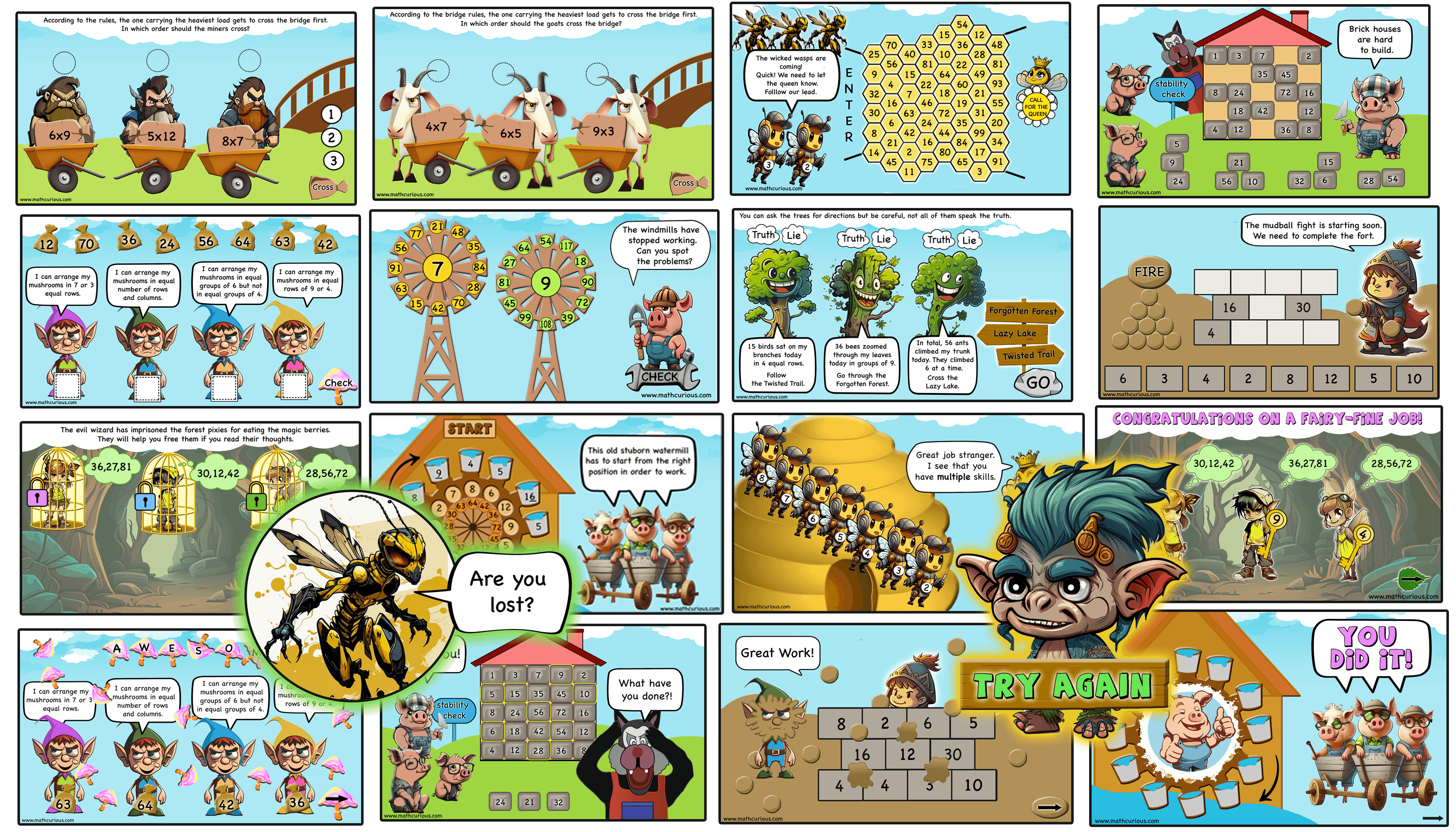 Multiplication Facts Escape Room Adventures