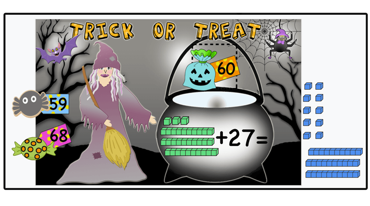 Halloween Activities-Addition/Subtraction, 2-digit numbers
