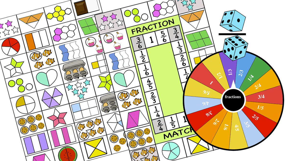 Introducing Fractions Multiplayer games –  print and Digital
