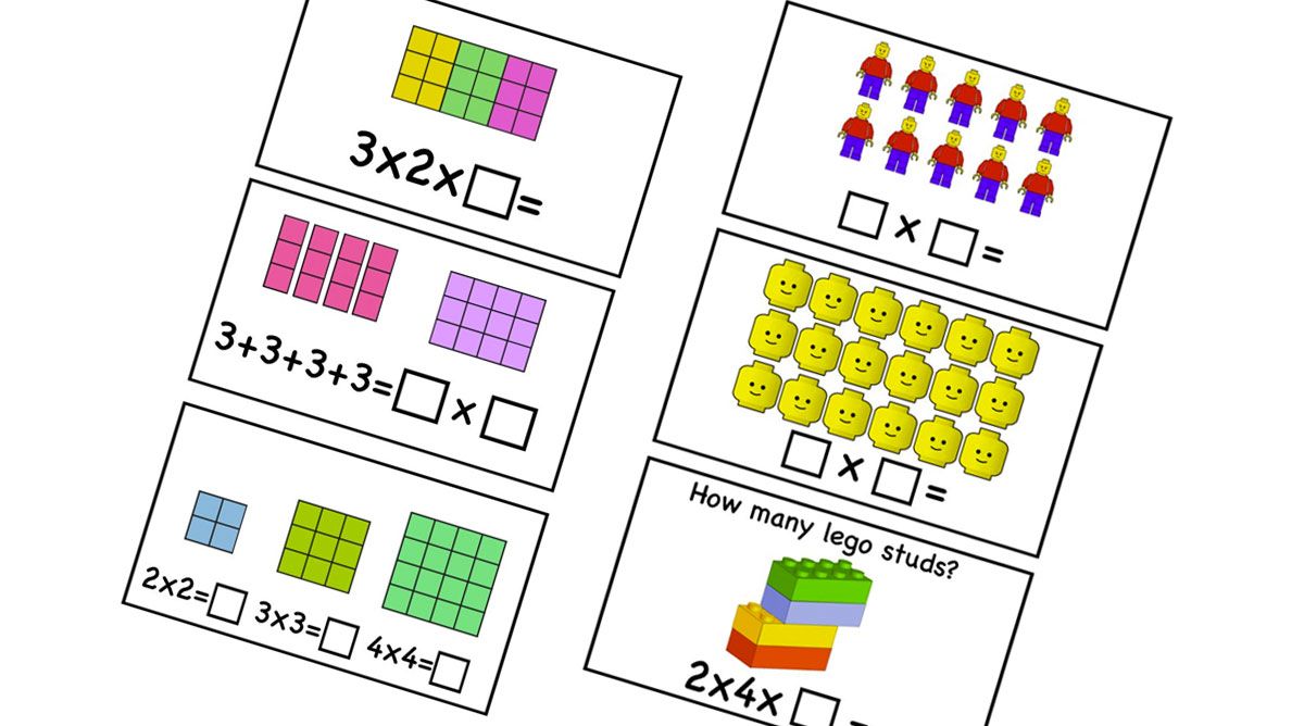 Arrays and Area models Task-Cards (+google slides)